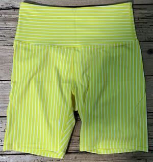 Solid & Striped Sport Women’s Size S Yellow Striped Biker Shorts NWOT